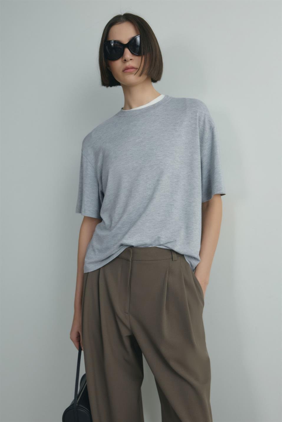 Gri Atlas Basic Tişört