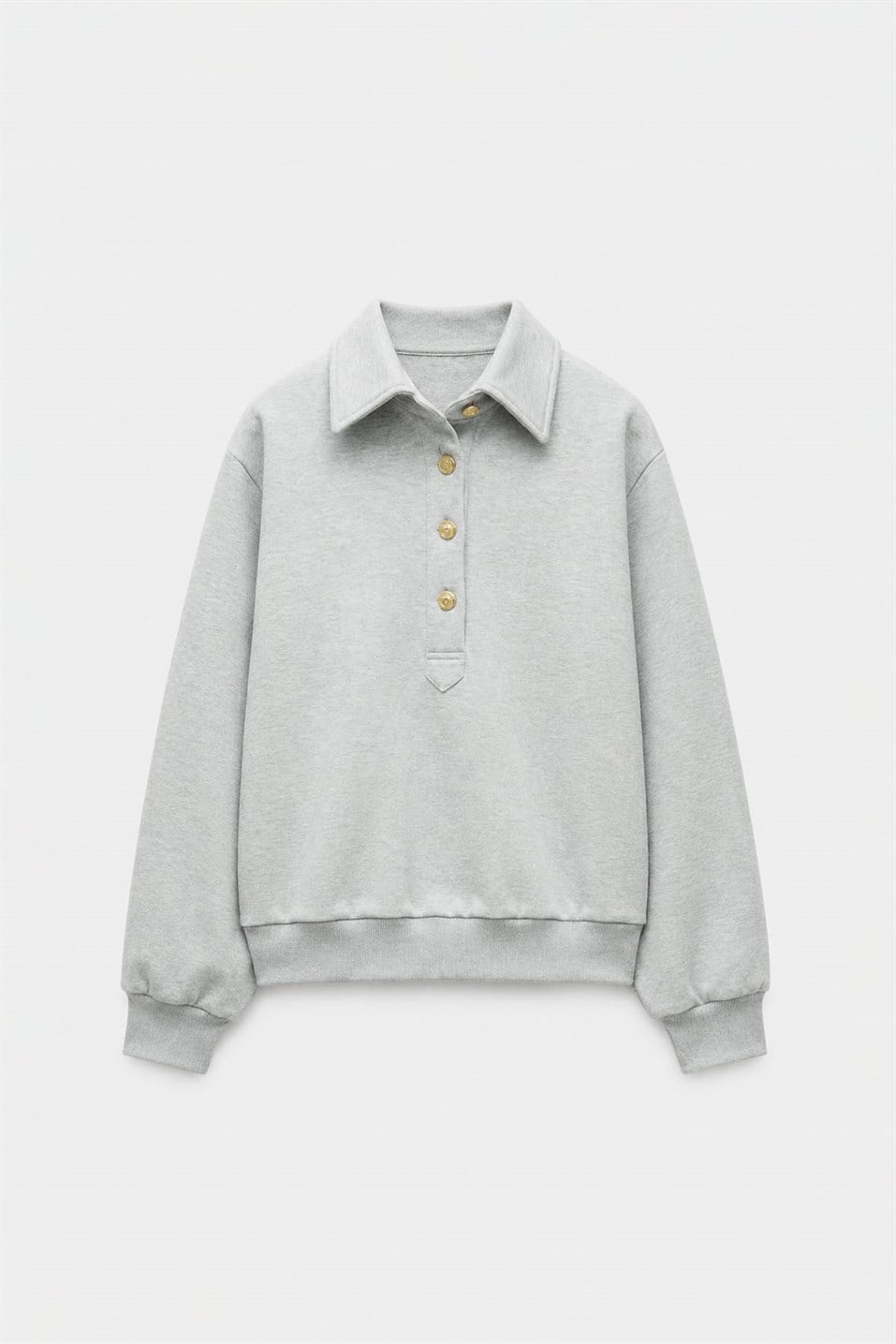 Mimi Sweatshirt With Gold Buttoned