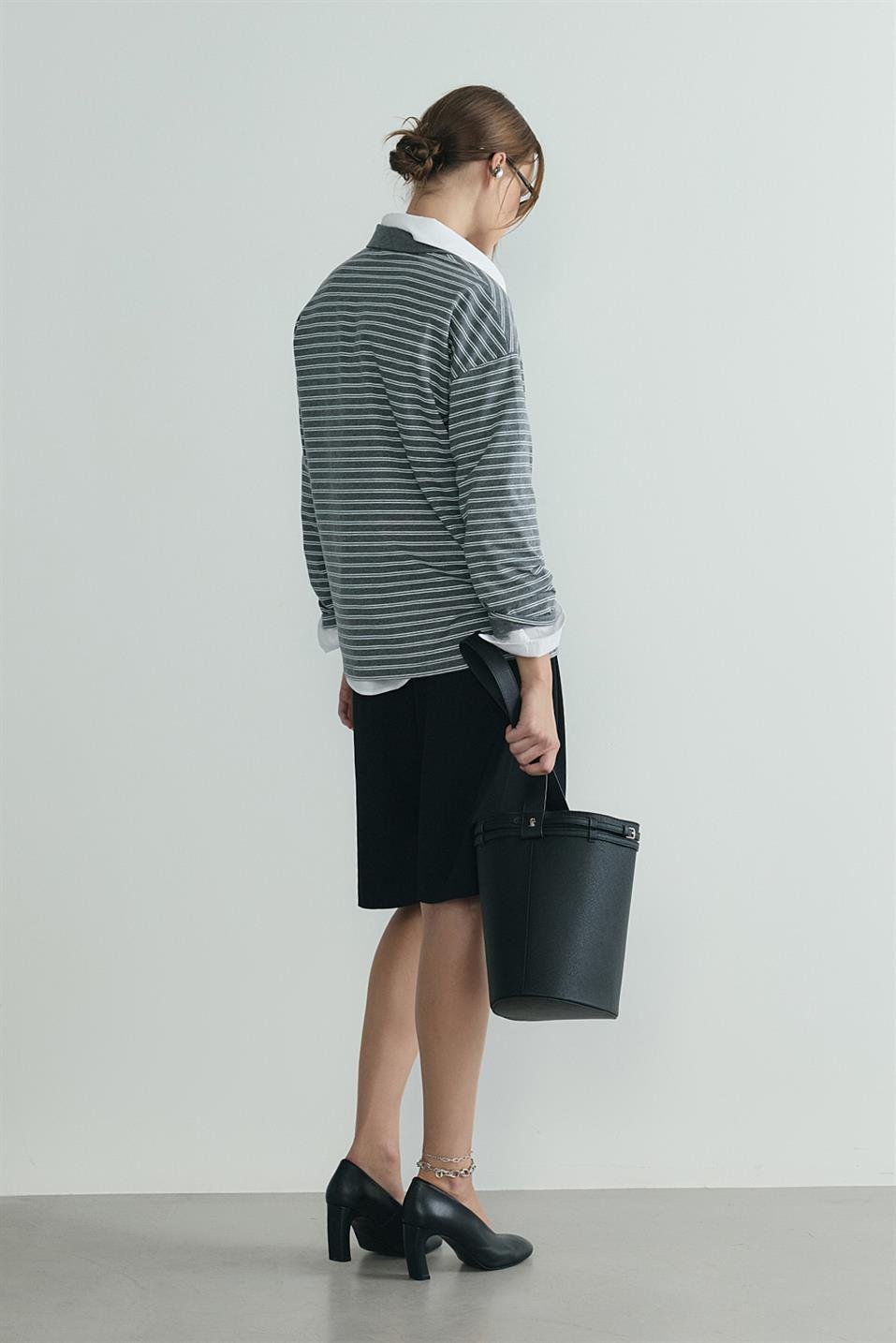 Gray Monroe Polo T-shirt