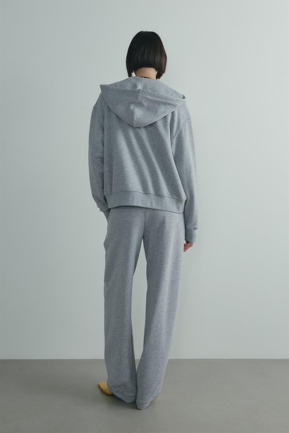 Gri Salted Lastikli Eşofman