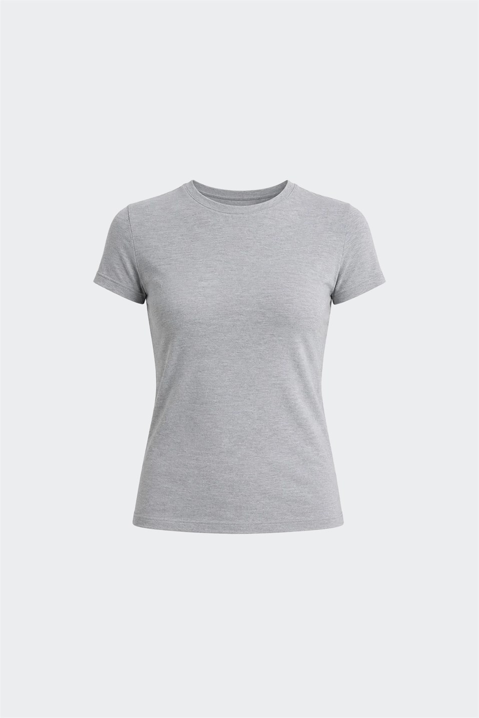 Gri Skinny Fit Basic Tişört