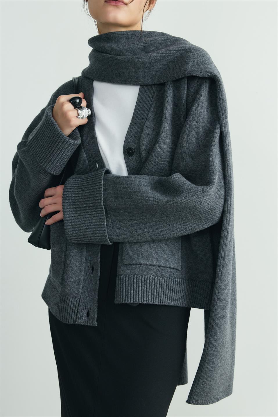 Ura Knit Cardigan With Buttons