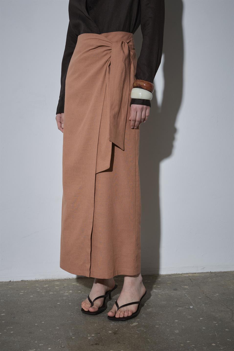 Noli Linen Wrap Skirt