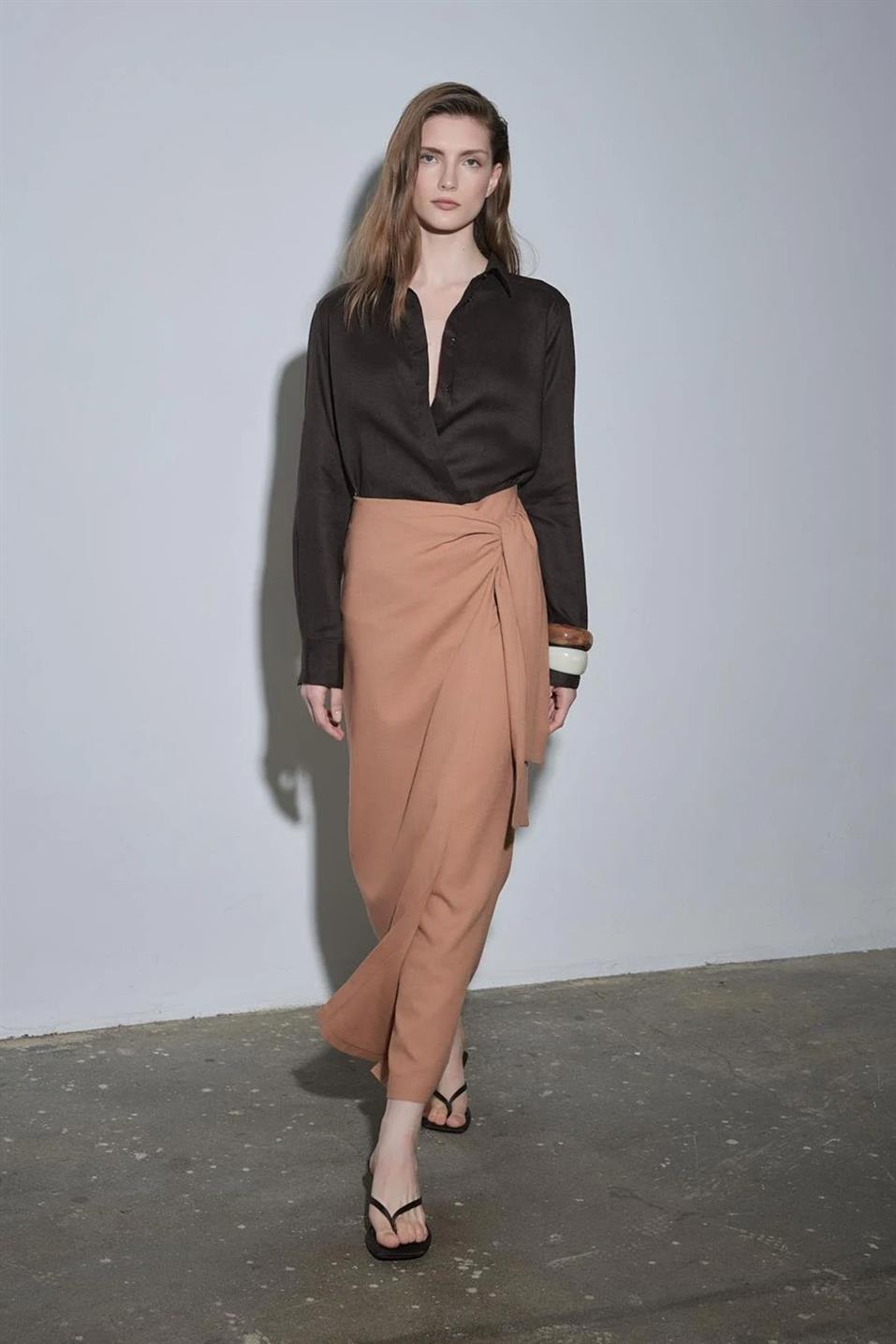 Noli Linen Wrap Skirt