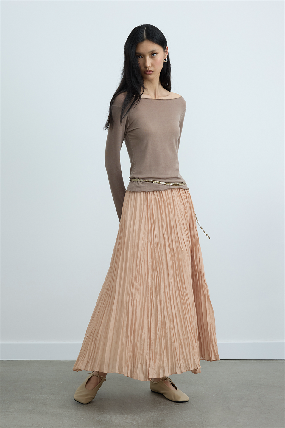 Rose Pleated Skirt