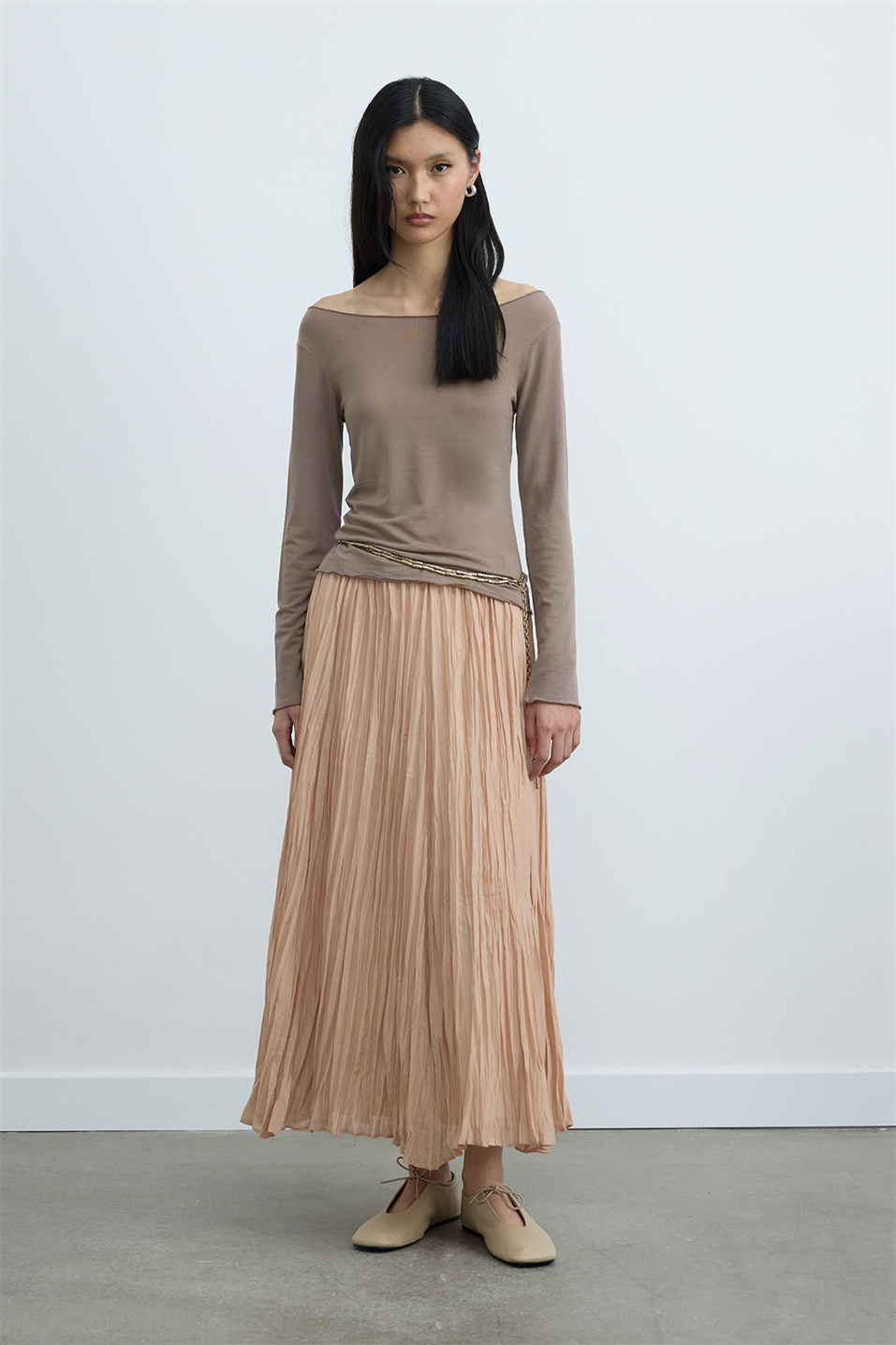 Rose Pleated Skirt
