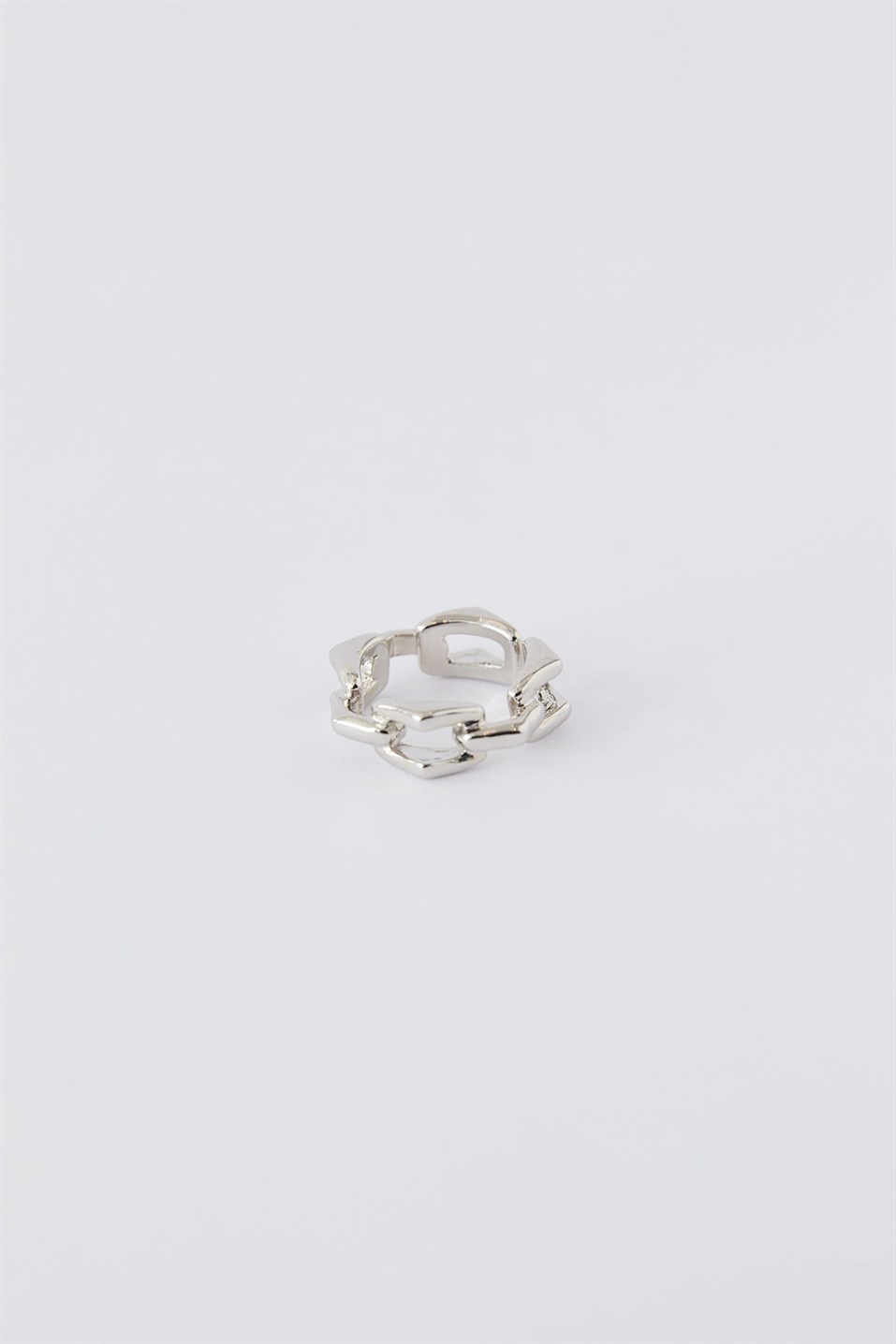 Silver Thick Chain Ring