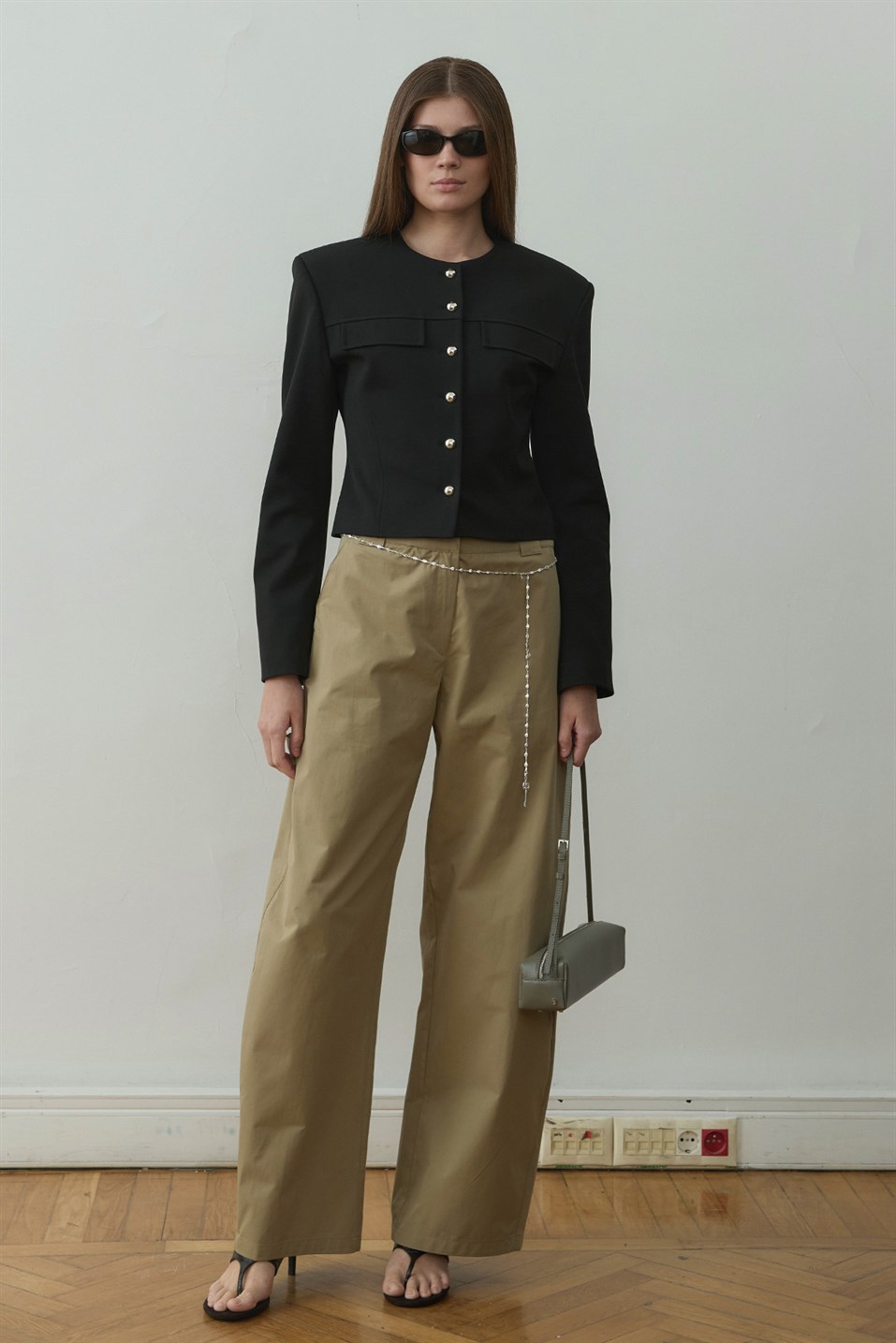 Haki Mervie Baget Çanta