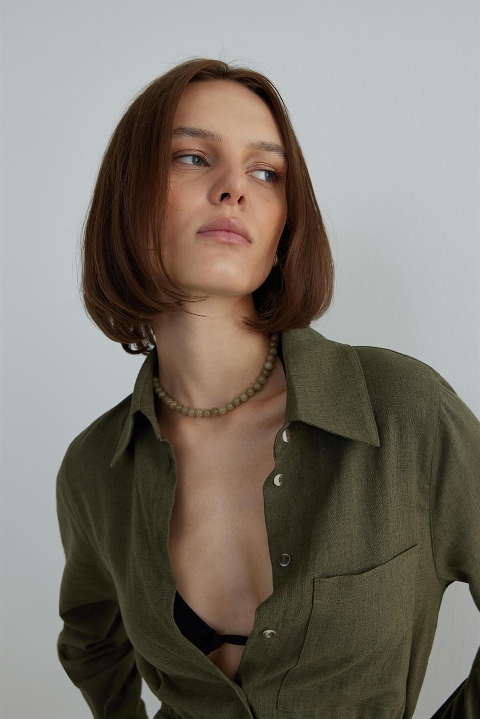 Nolid Wrap Linen Dress