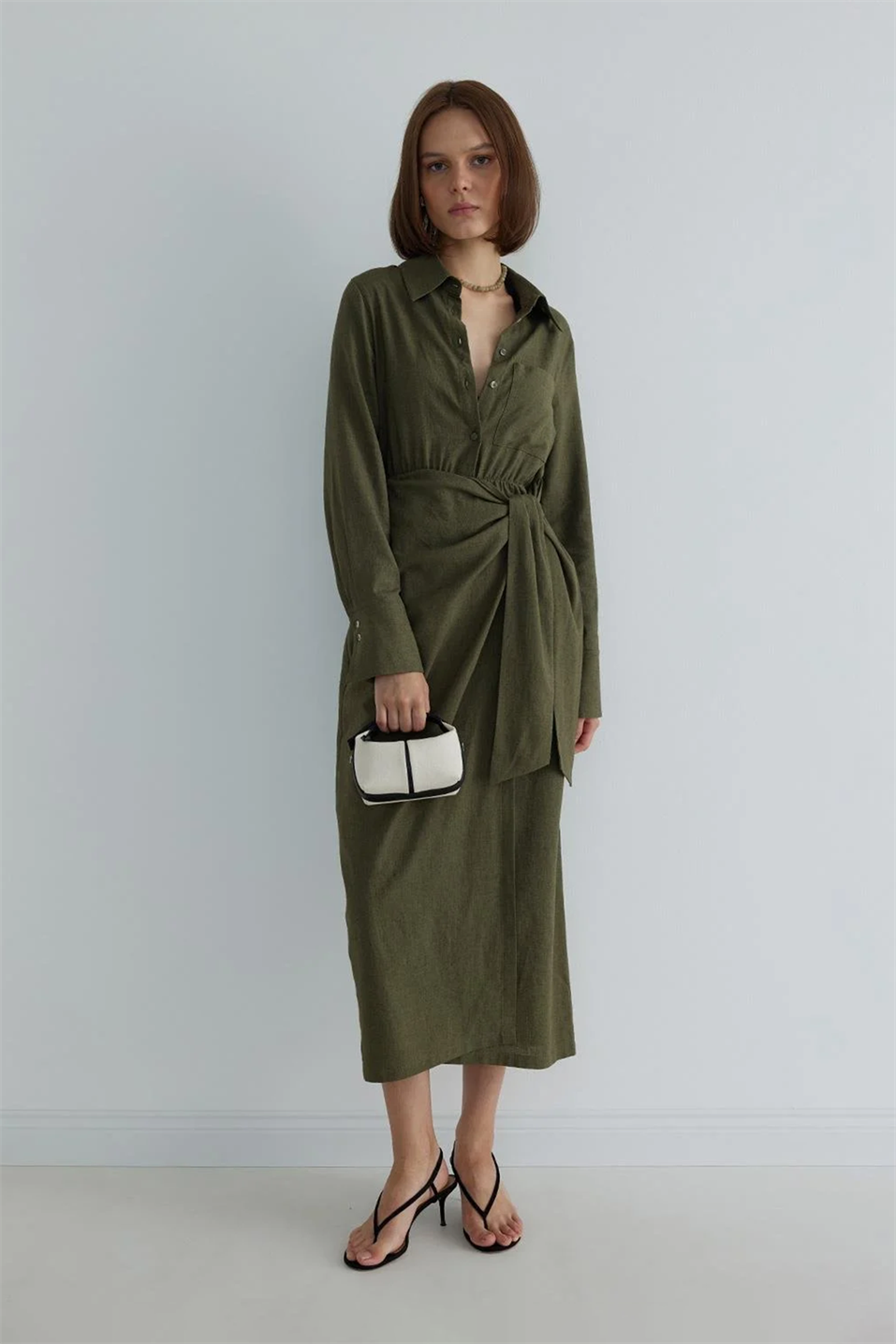 Nolid Wrap Linen Dress