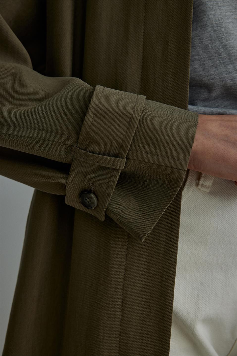 Haki Weightles Uzun Trençkot