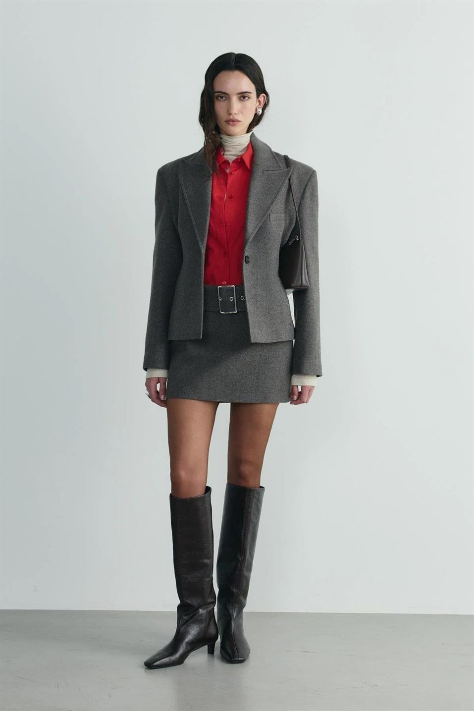 Kahverengi Blair Vatkalı Kaşe Ceket