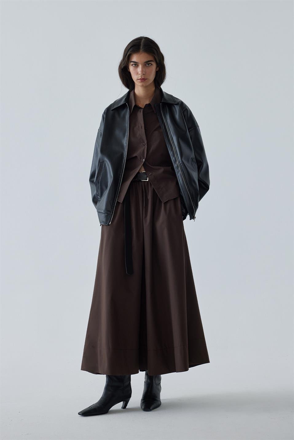 Day Poplin Flared Skirt