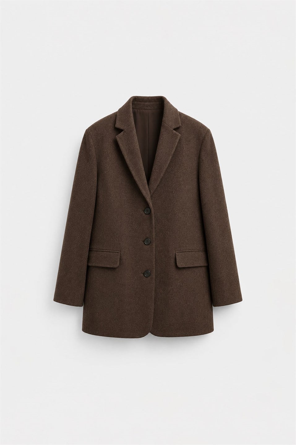 Gina Striped Long Wool Coat
