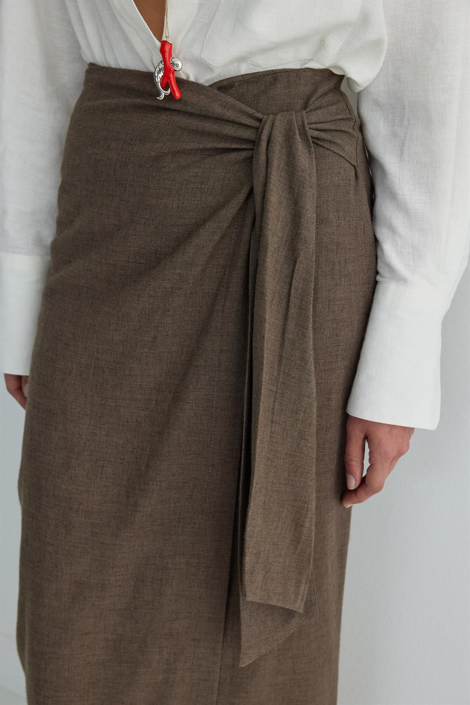 Noli Linen Wrap Skirt
