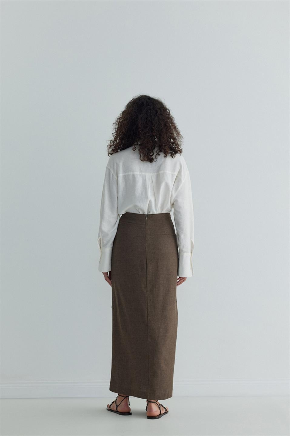 Noli Linen Wrap Skirt