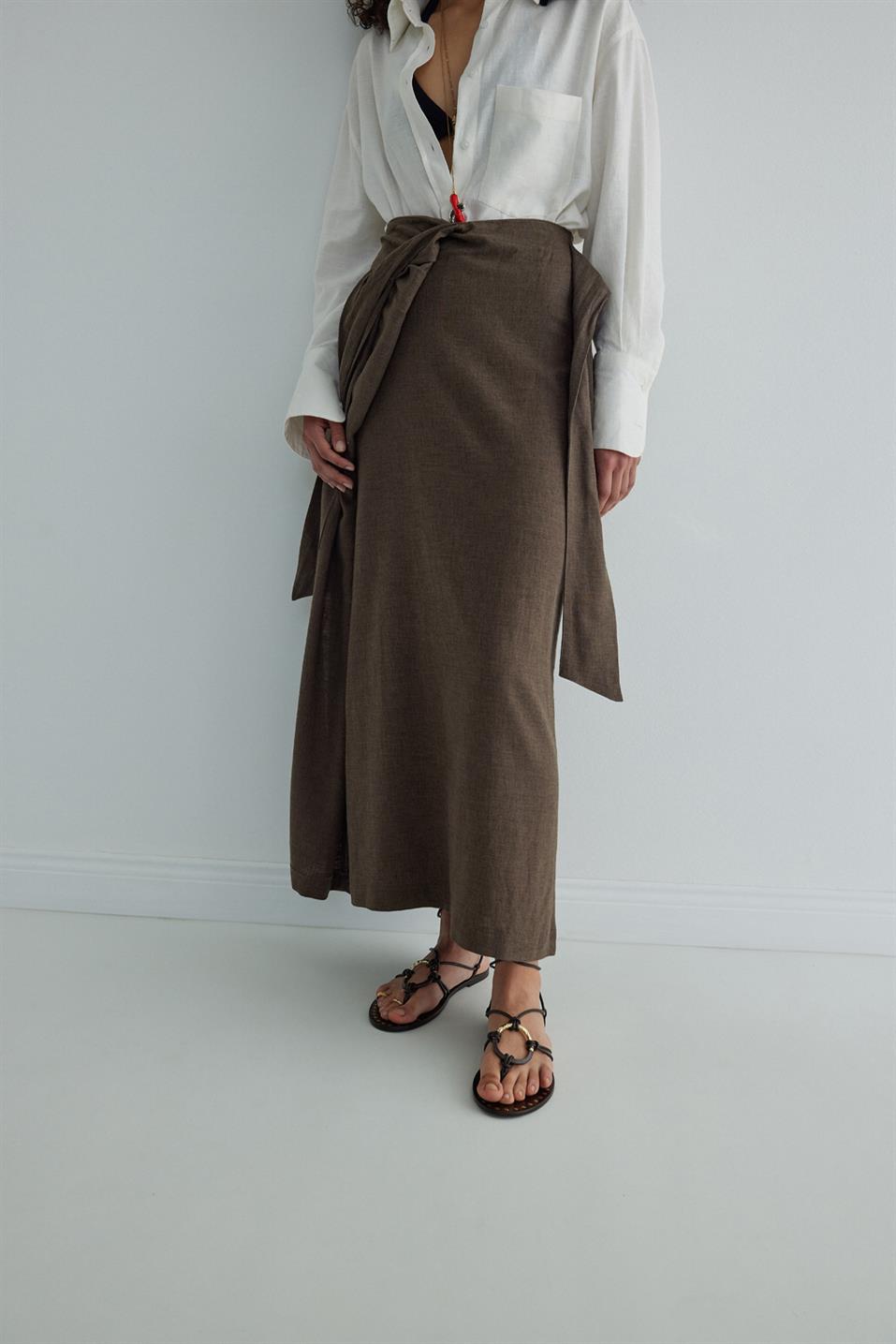 Noli Linen Wrap Skirt