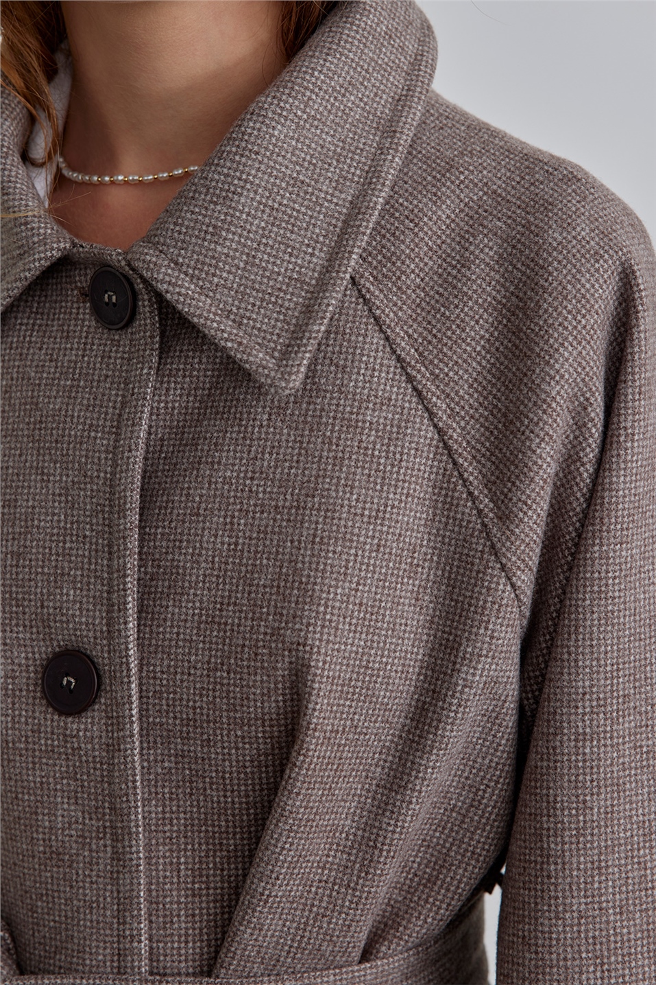 Brown Raglan Sleeve Cachet Coat