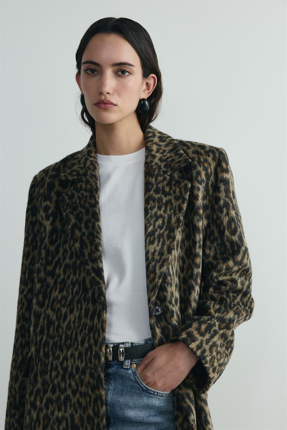 Roar Leopard Print Coat