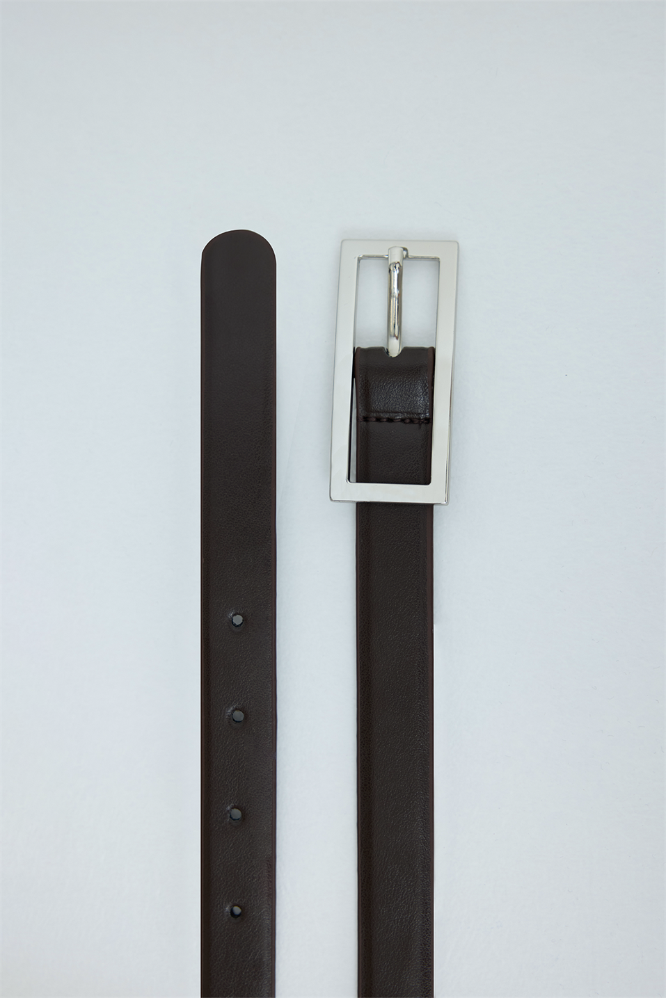 Rou Nikel Thin Leather Belt