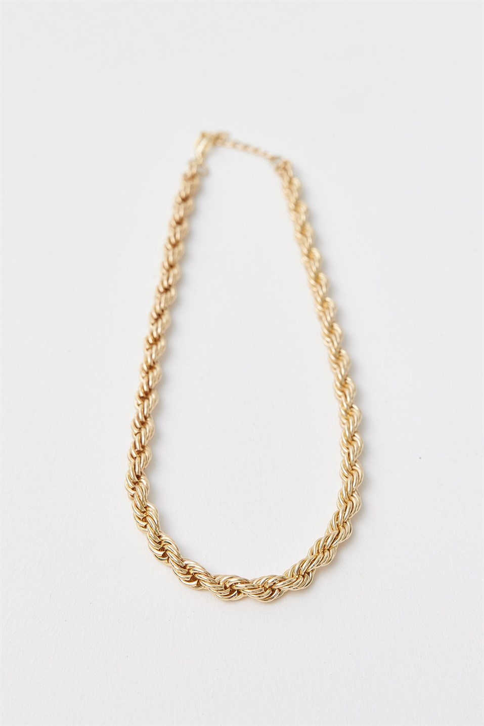 Gold Thick Twirl Necklace