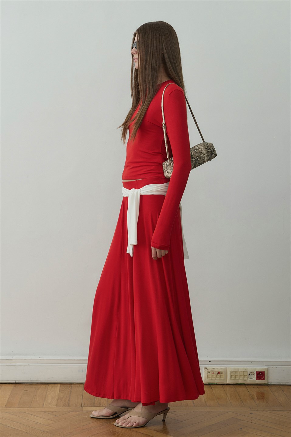 Kırmızı Kate Slim Tişört