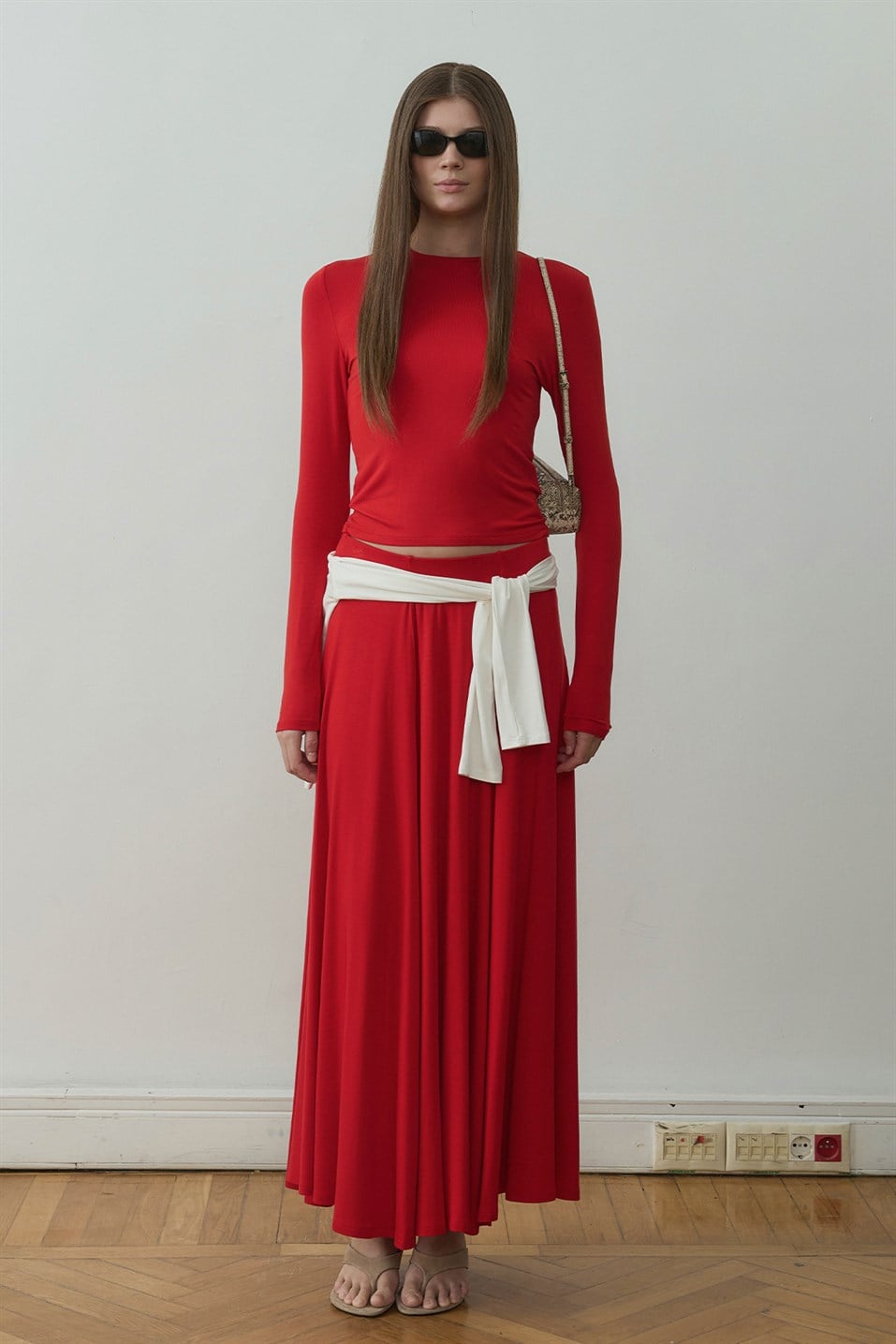 Kırmızı Kate Slim Tişört