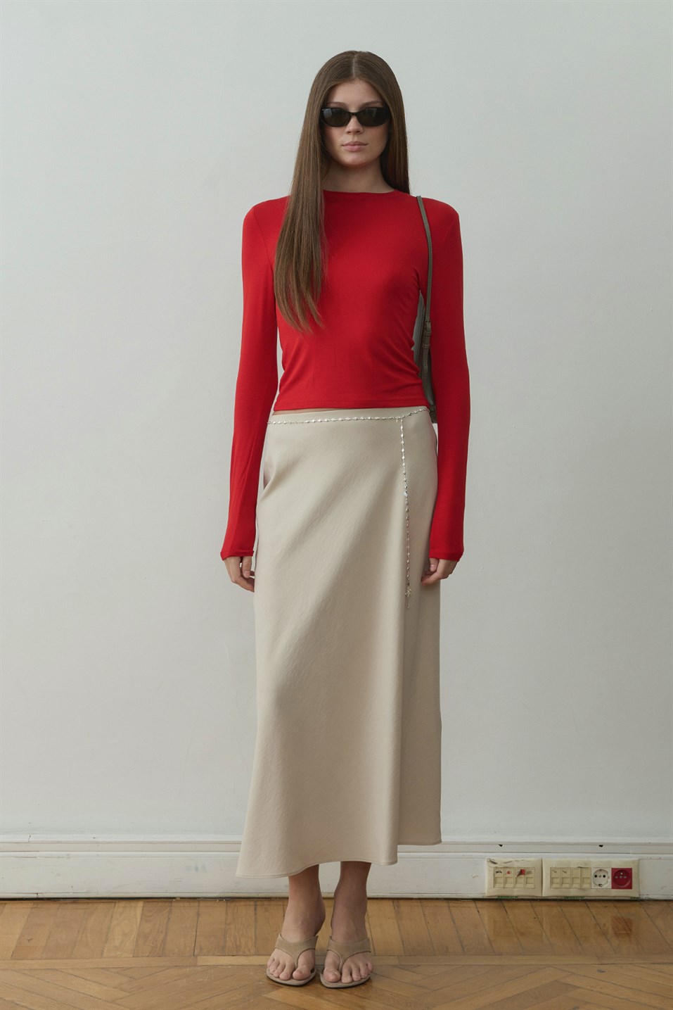 Kırmızı Kate Slim Tişört