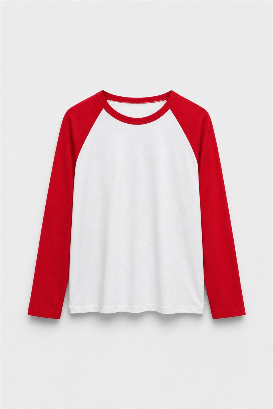 Kırmızı Reglan Çift Renk Tişört