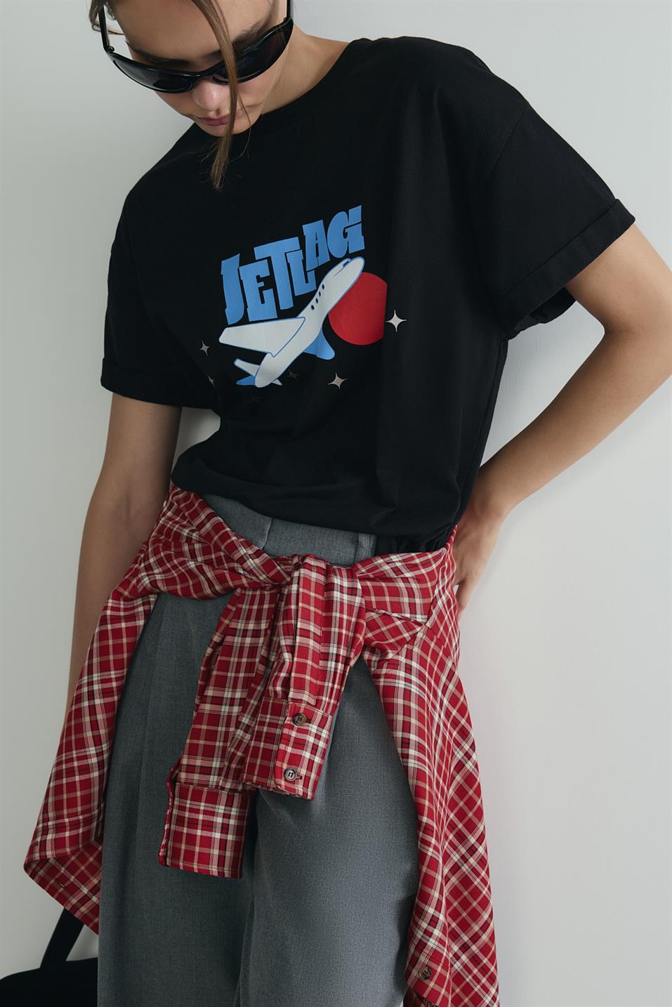 Kırmızı Slone Ekose Gömlek