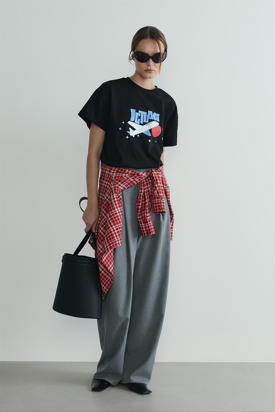 Kırmızı Slone Ekose Gömlek