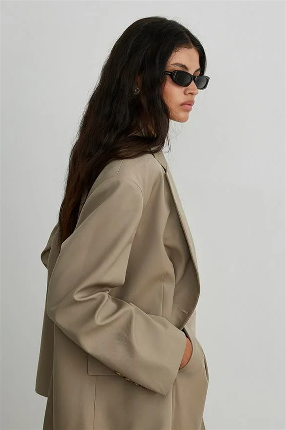 Koyu Haki Maskülen Blazer Ceket