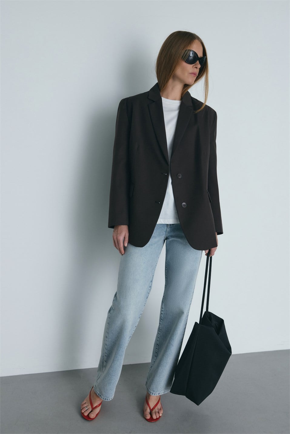 Koyu Kahve Maskülen Blazer Ceket