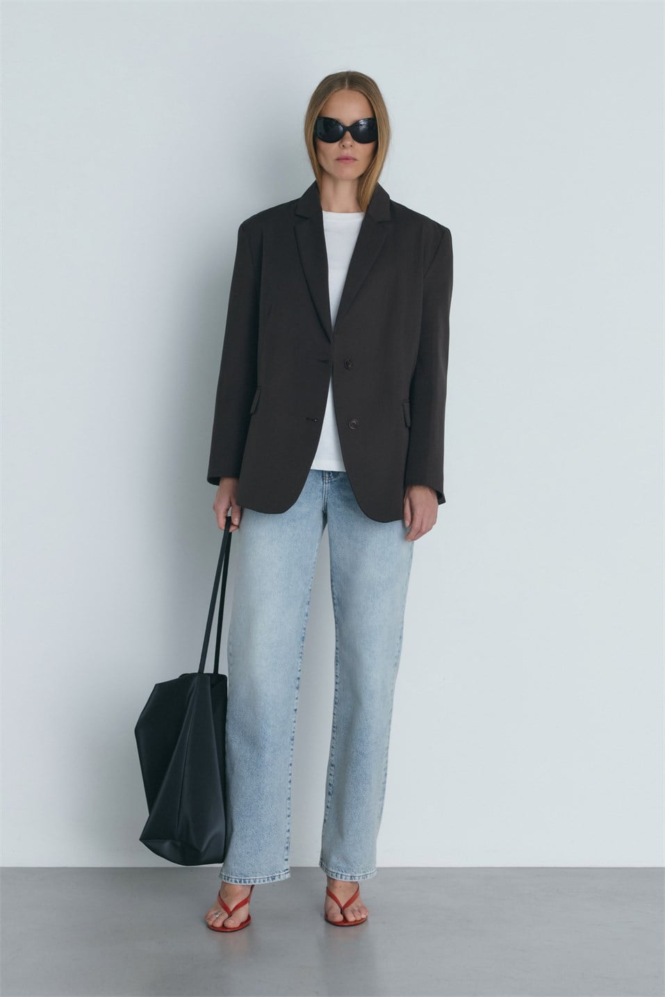 Koyu Kahve Maskülen Blazer Ceket