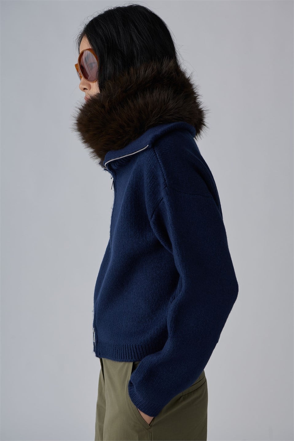 Aspen Zip-Up Knit Cardigan