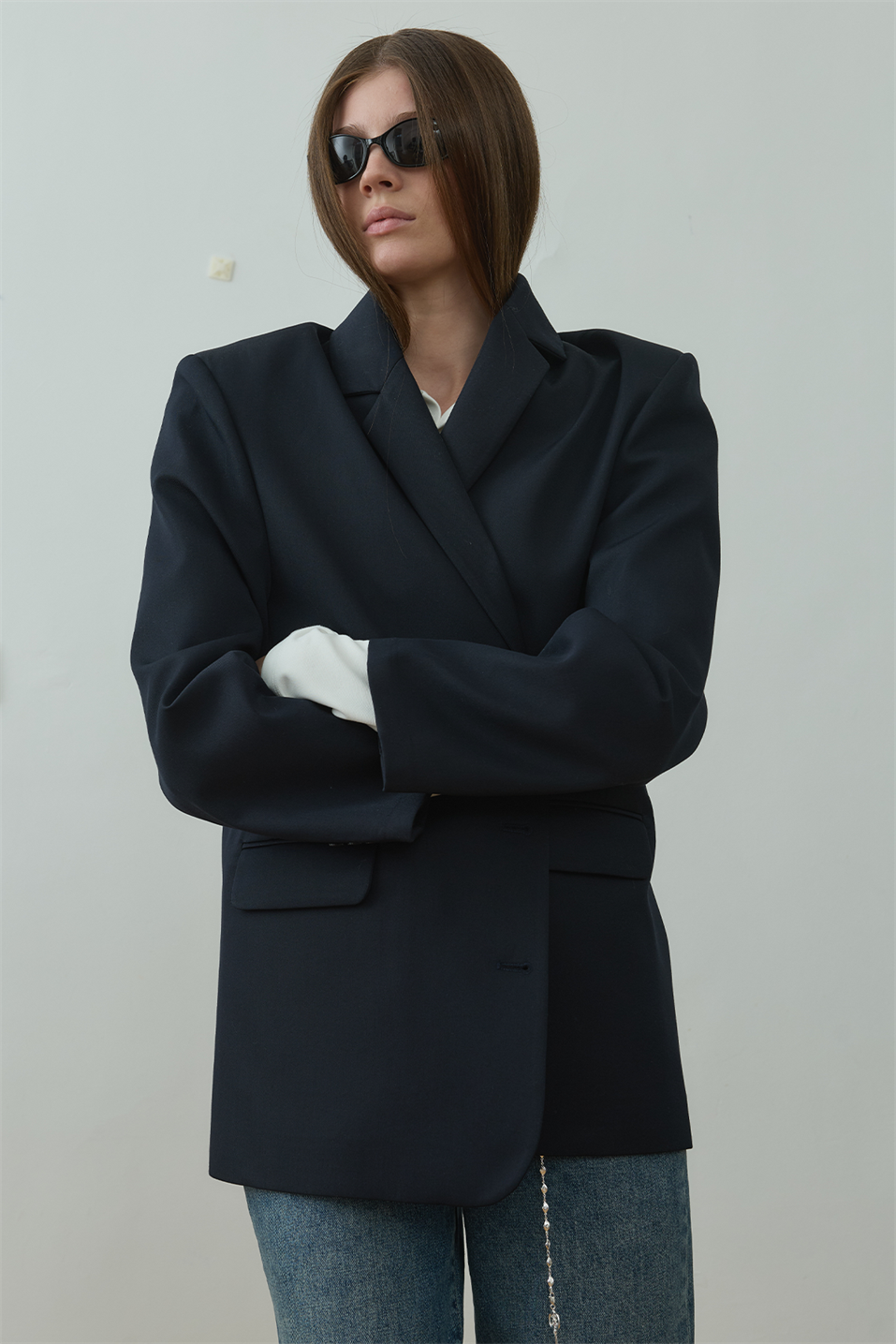 Lacivert Harlan Blazer Ceket