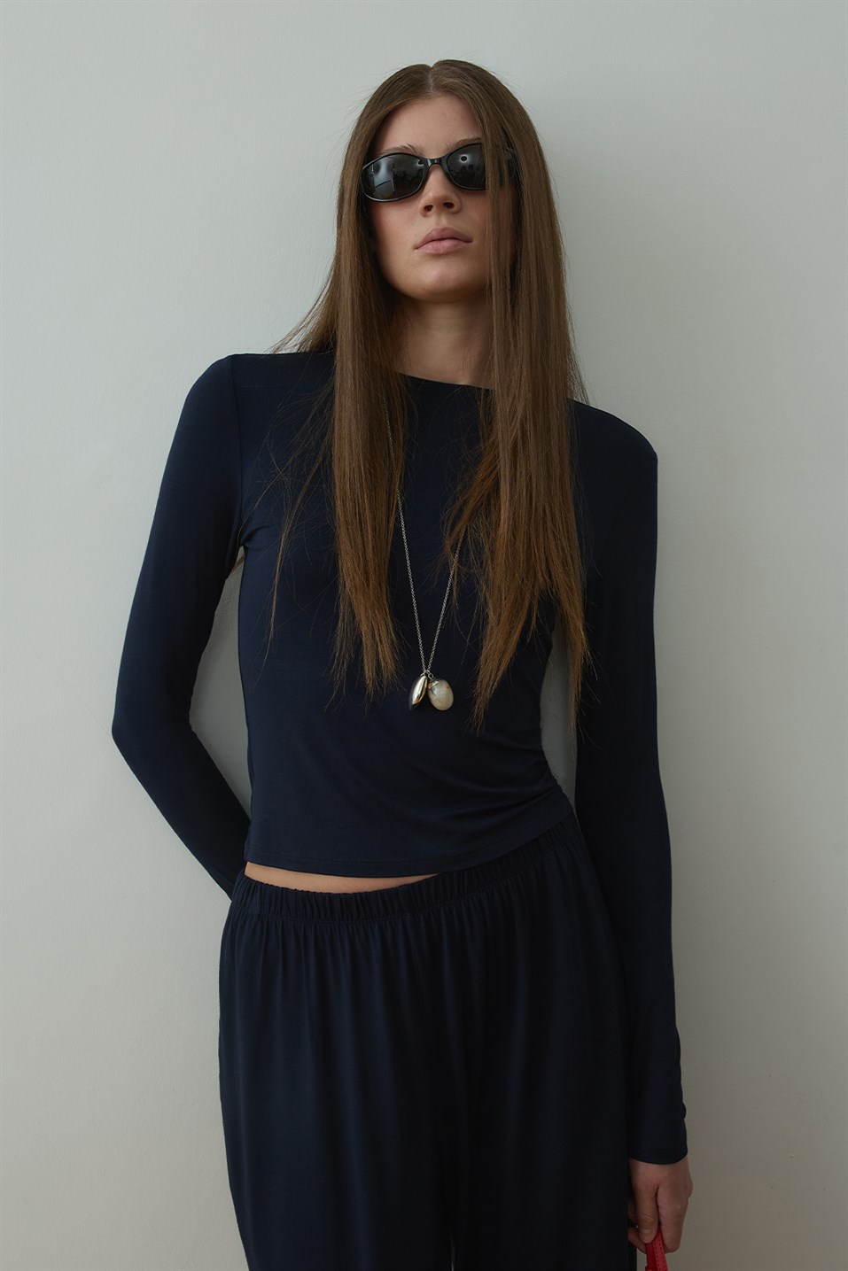 Lacivert Kate Slim Tişört