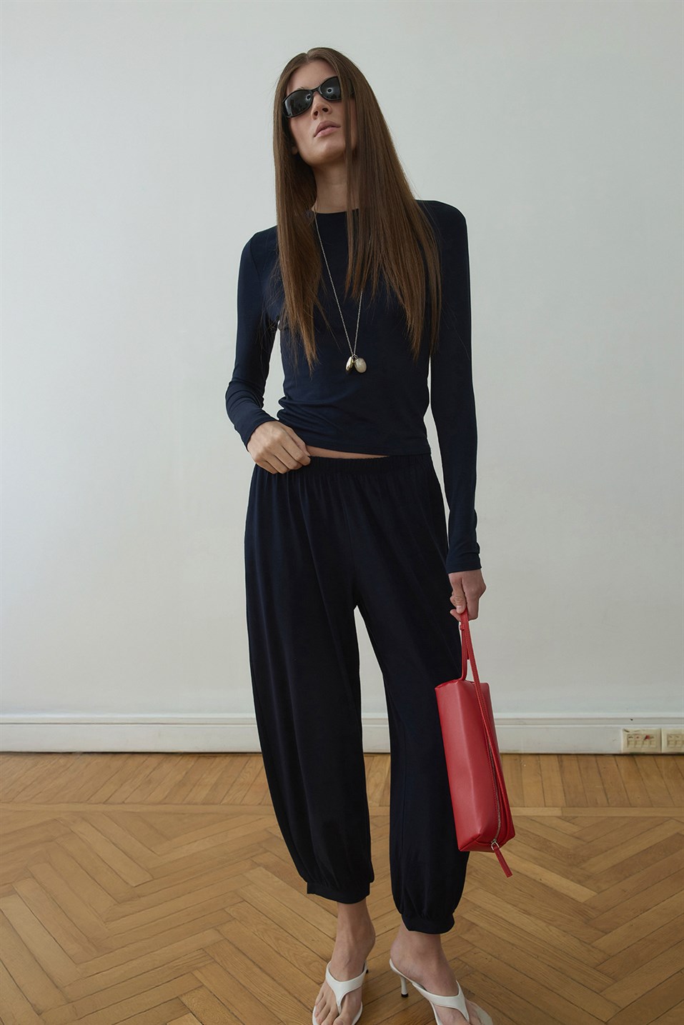 Lacivert Kate Slim Tişört