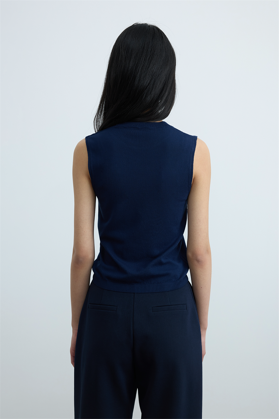 Lacivert Lea Triko Bluz