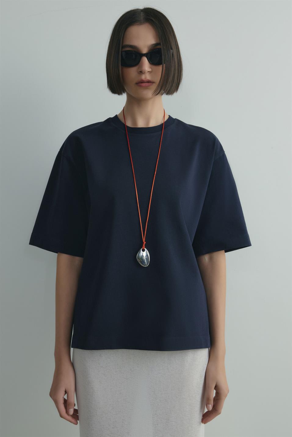 Lacivert Nox Oversize Tişört