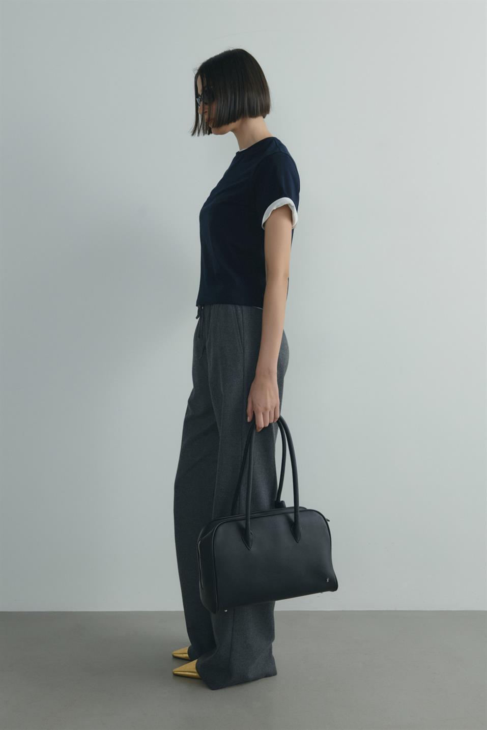 Lacivert Pamuklu Basic Tişört