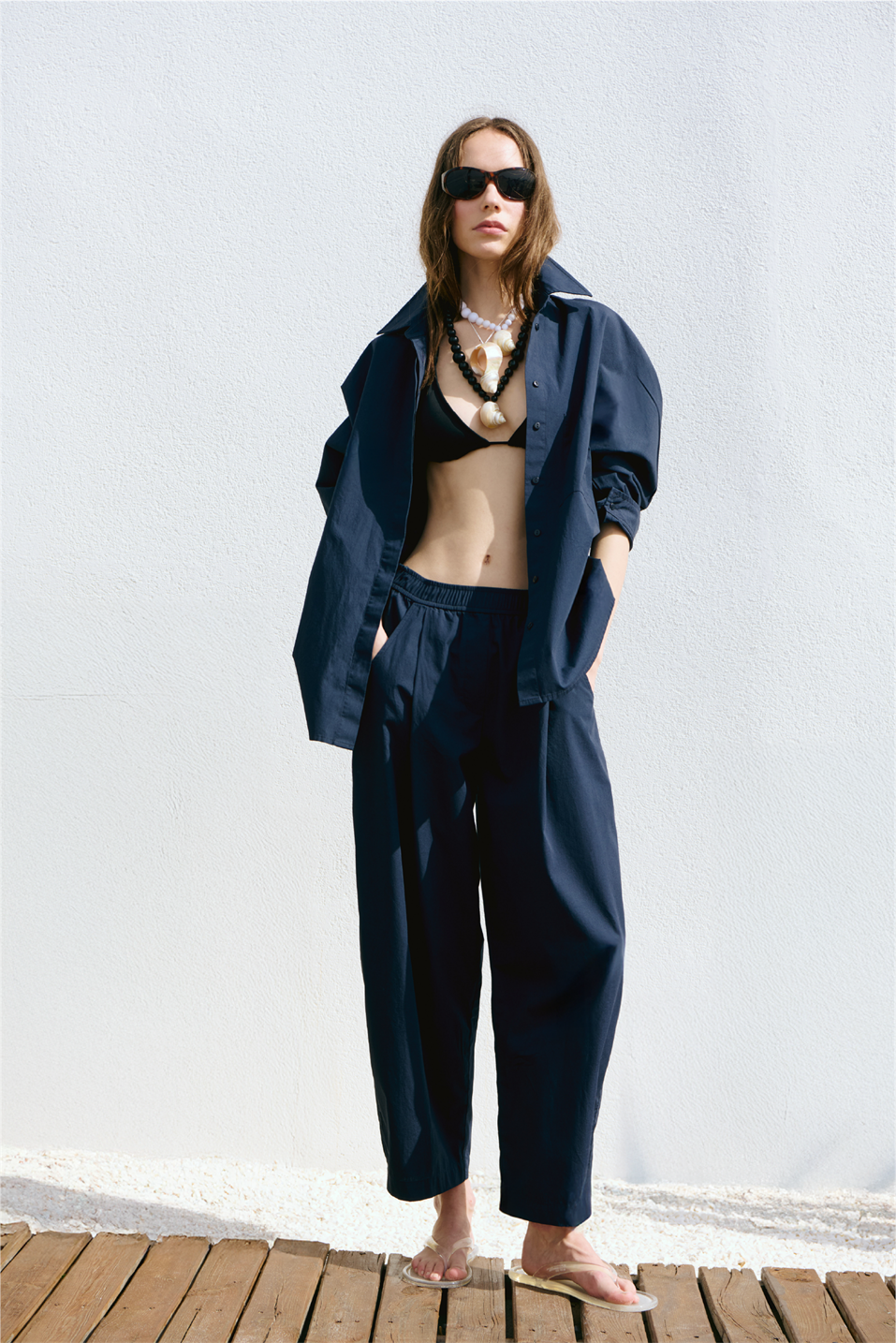 Raya Washed Poplin Trousers