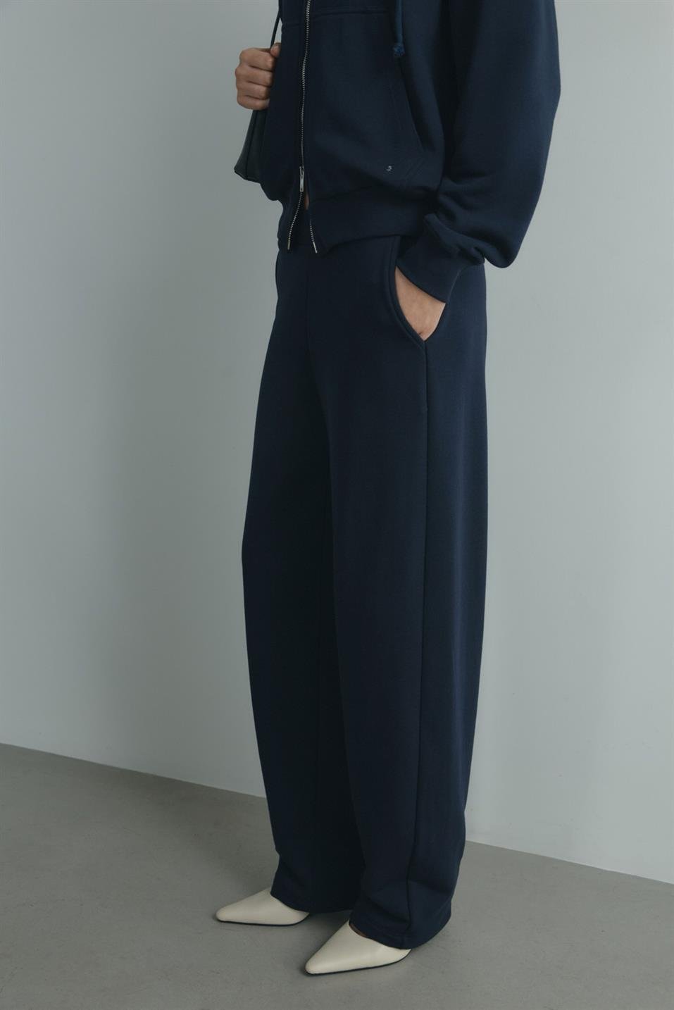 Lacivert Salted Lastikli Eşofman