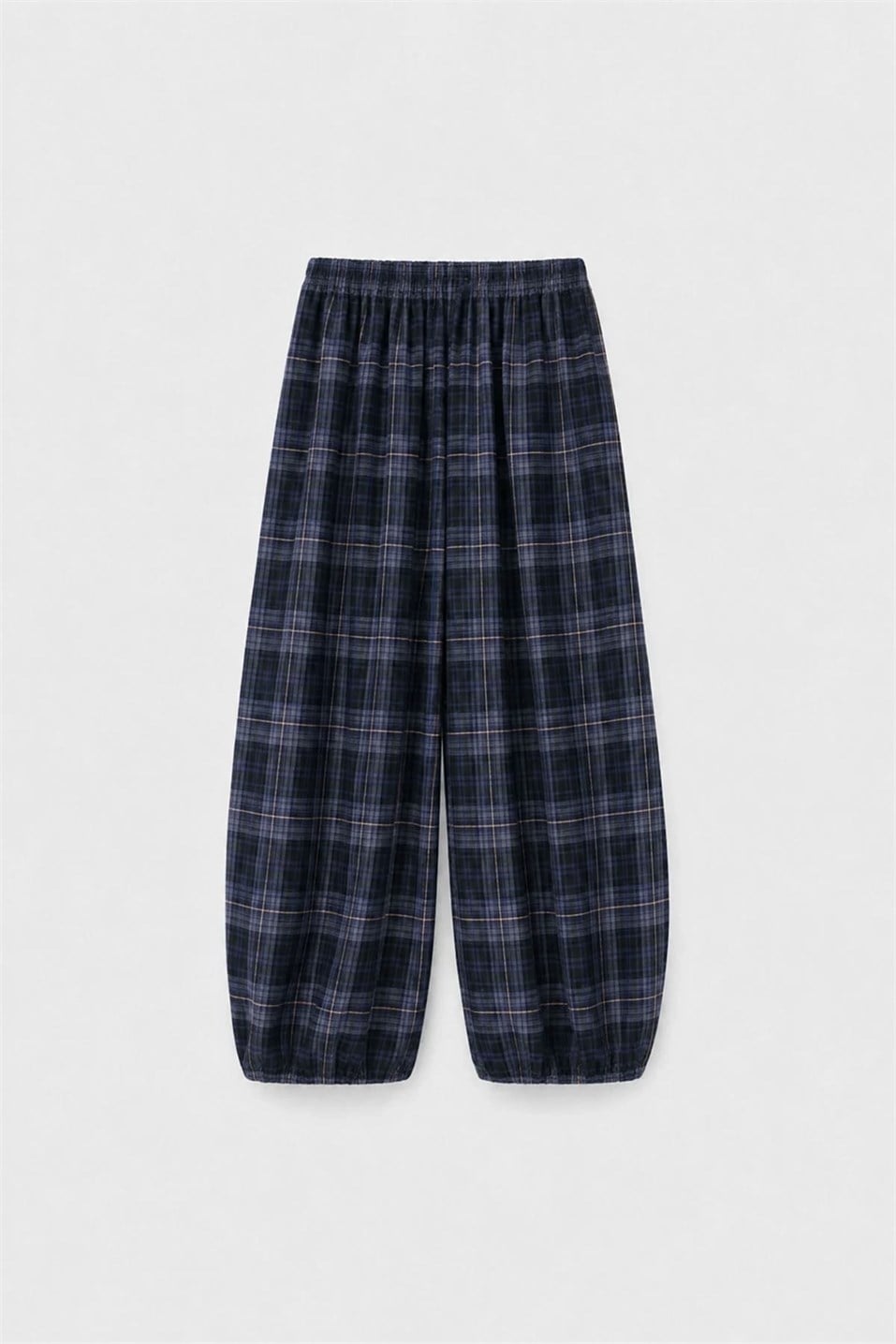 Lacivert Sidney Ekose Balon Pantolon