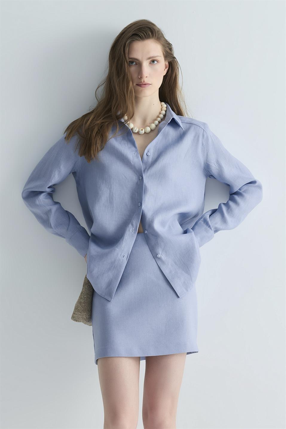 Nora 100% Linen Skirt