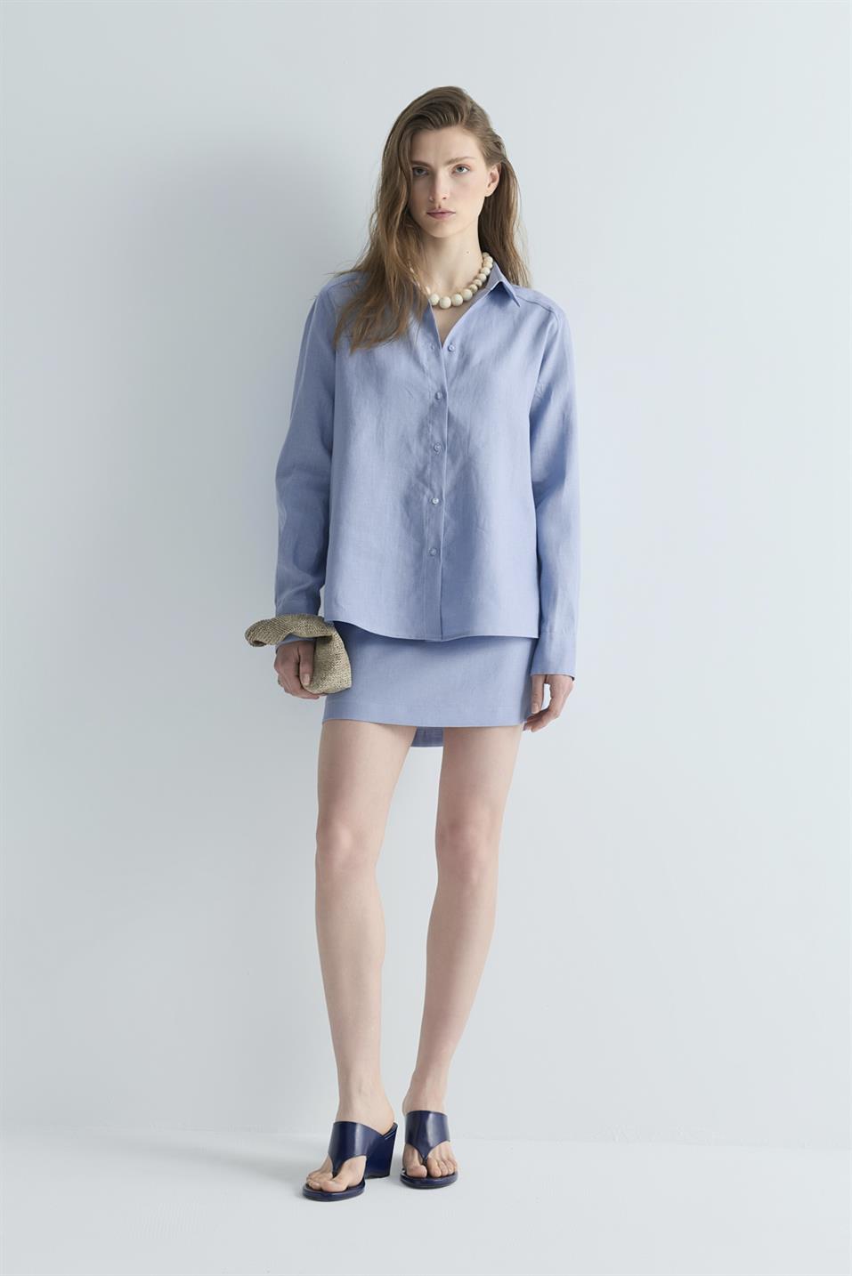 Nora 100% Linen Skirt