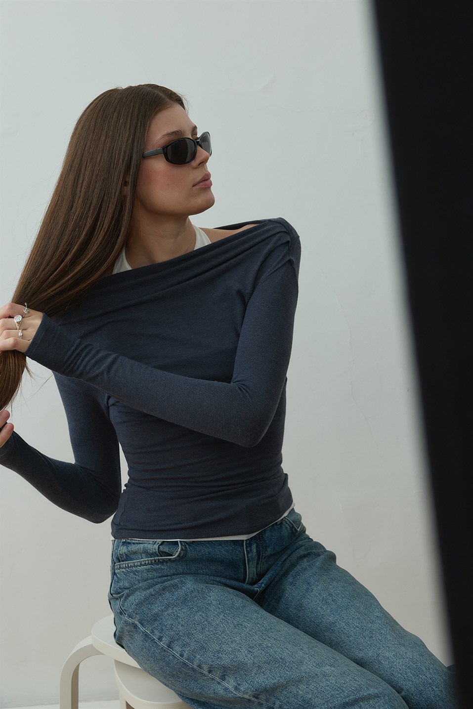 Mavi Emy İkili Bluz