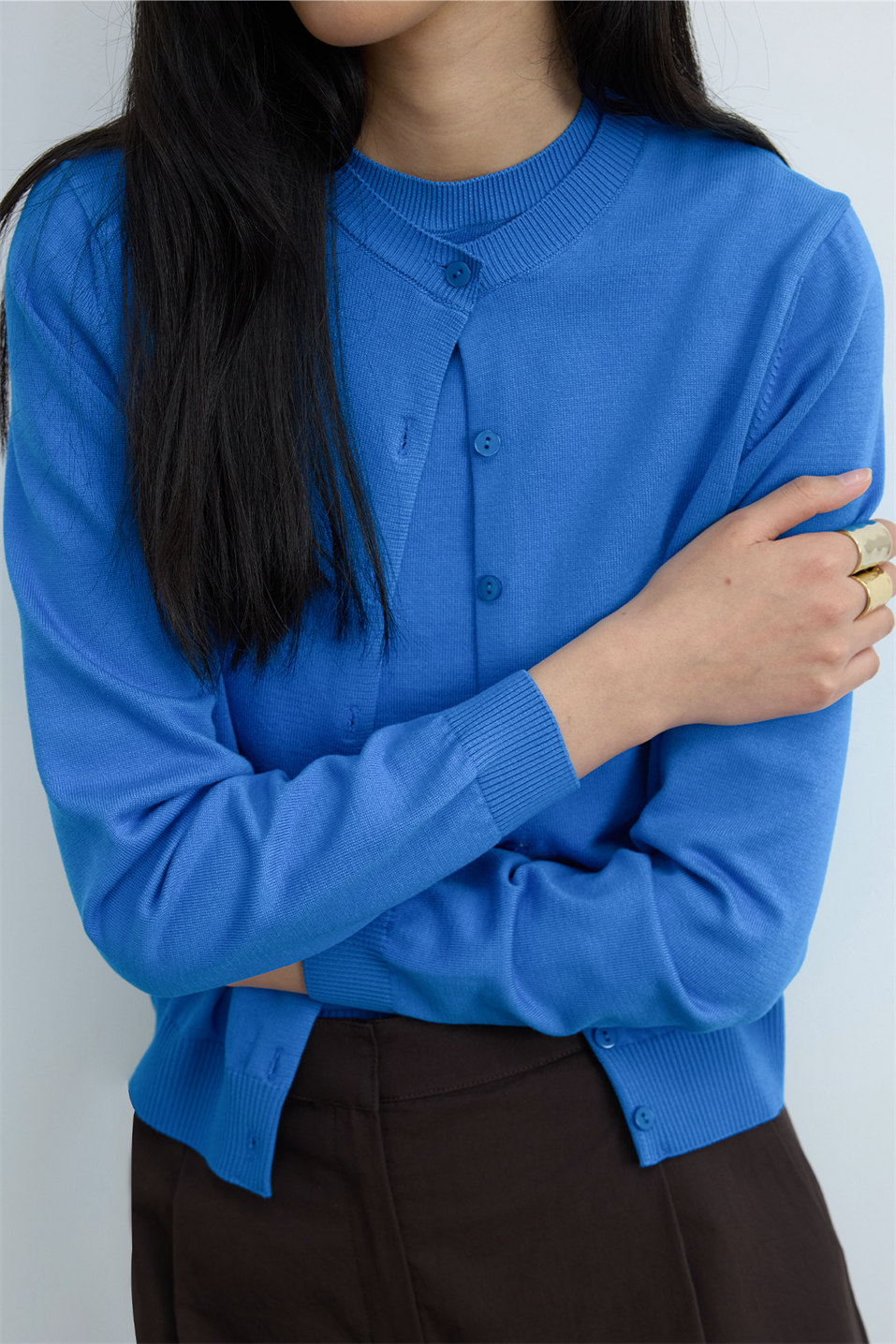 Mavi Lea Triko Hırka