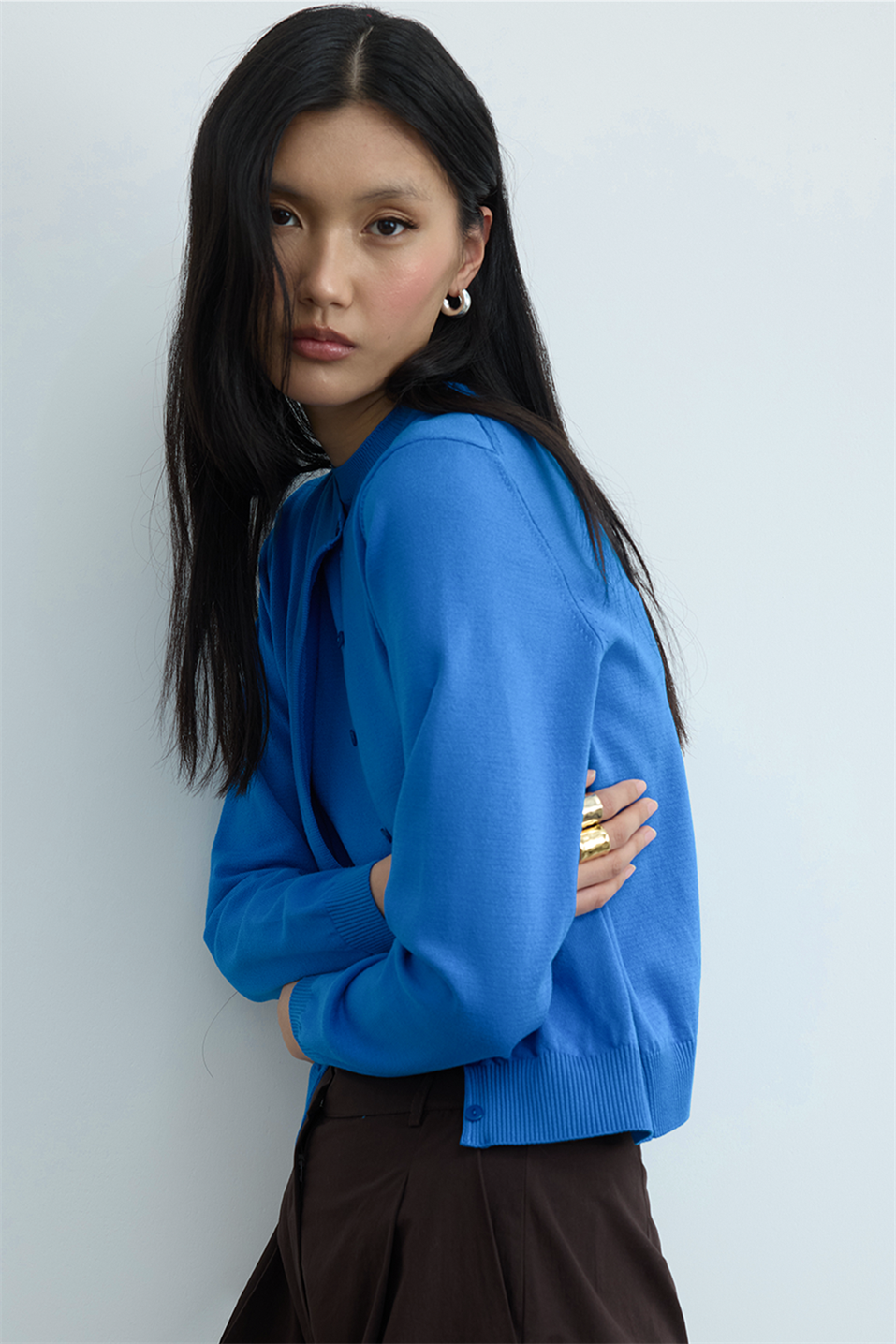 Mavi Lea Triko Hırka