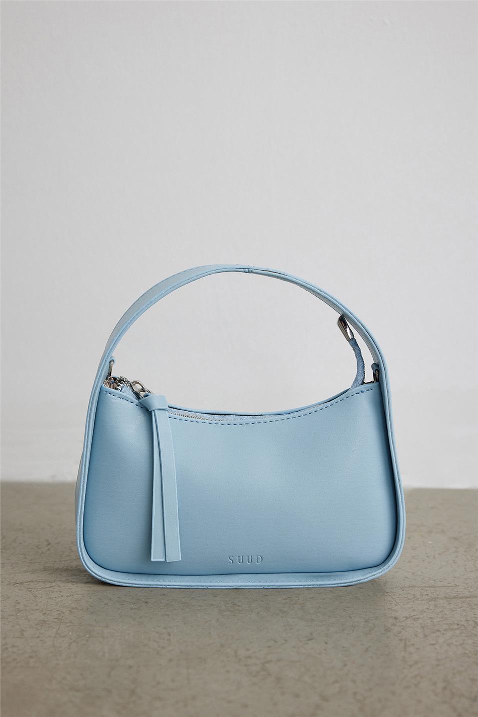 Blue Mini Moon Bag